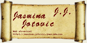 Jasmina Jotović vizit kartica